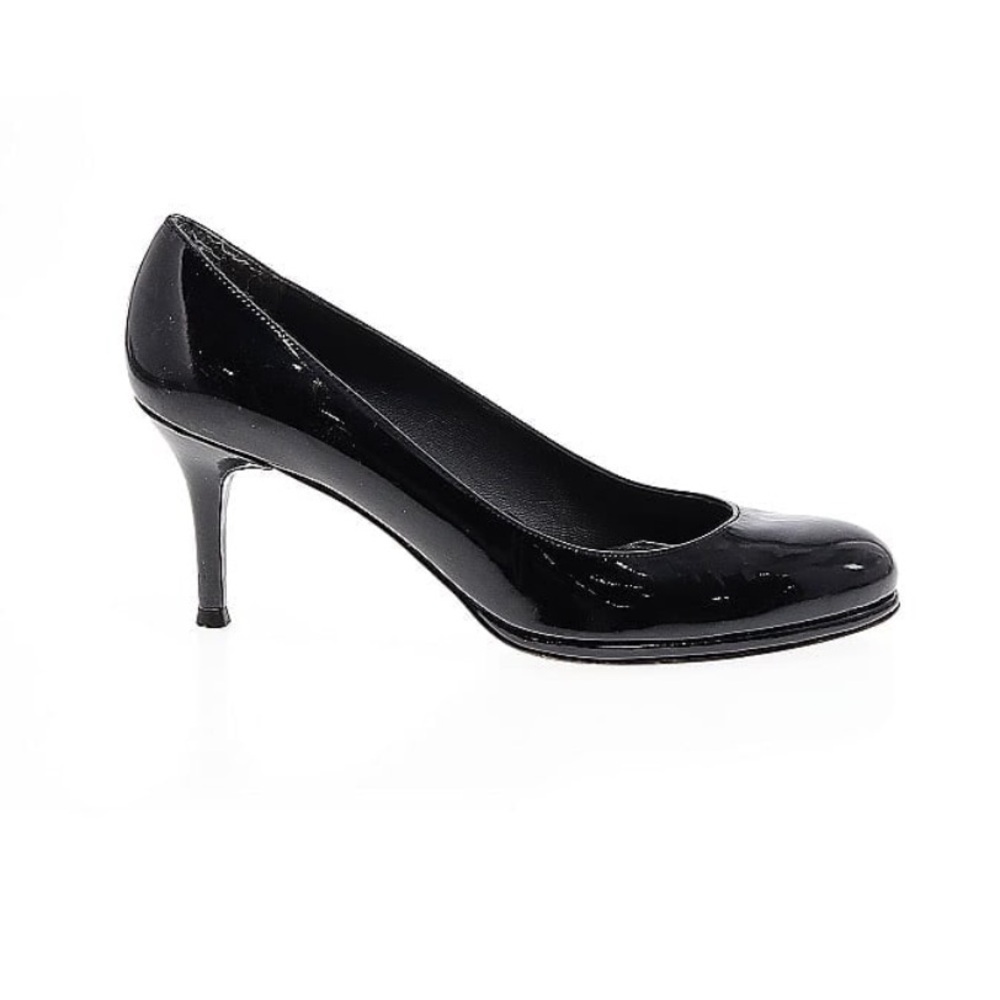 Black patent leather Stuart Weitzman heels excellent condition size 8.5 4.5 heel